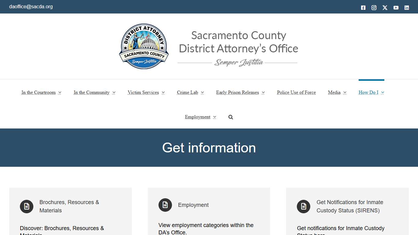 Get Information – Sacramento County District Attorney's Office